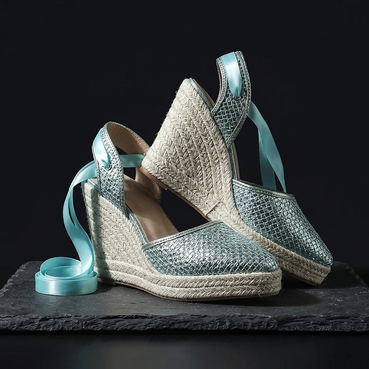 Amandine Lace-Up Wedges