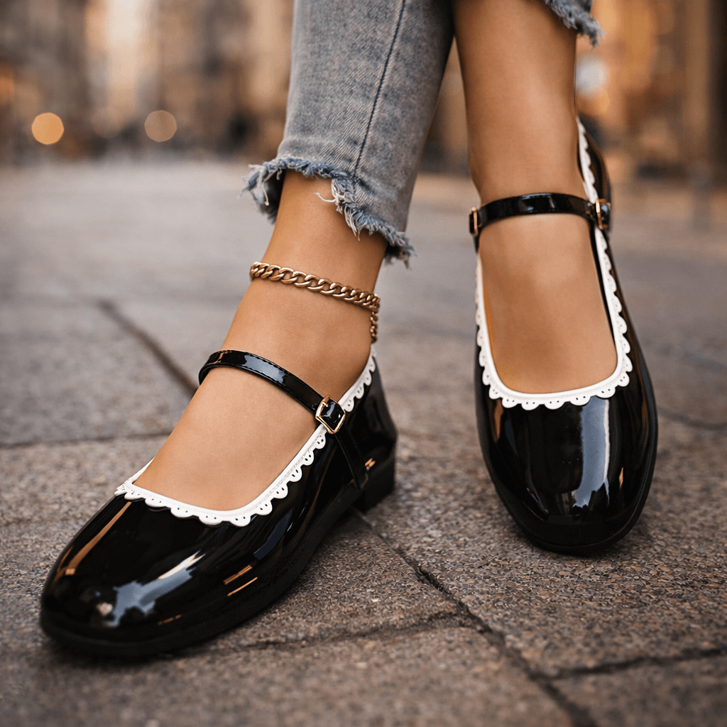 Odette Noir Flats