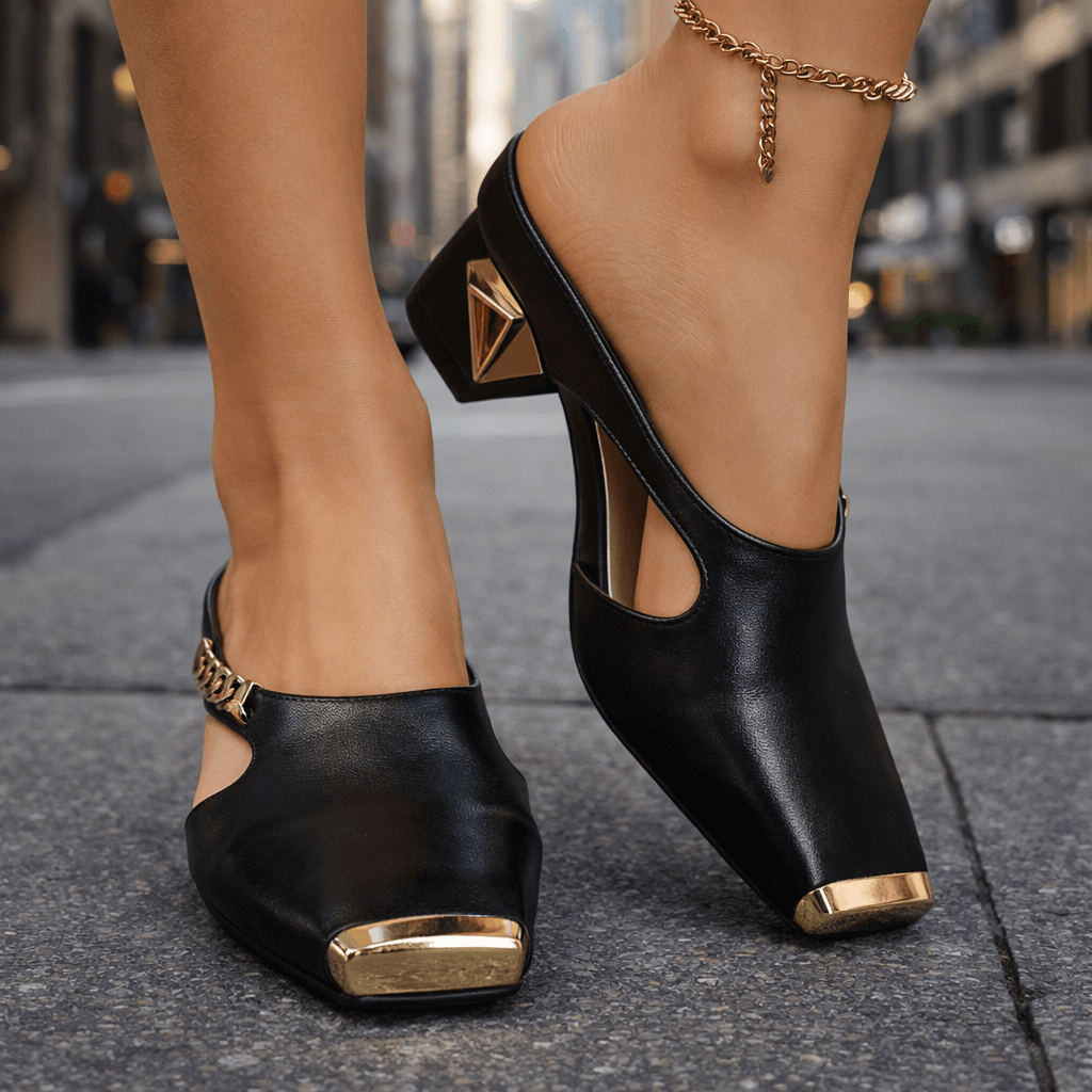 Velina Gold Heels