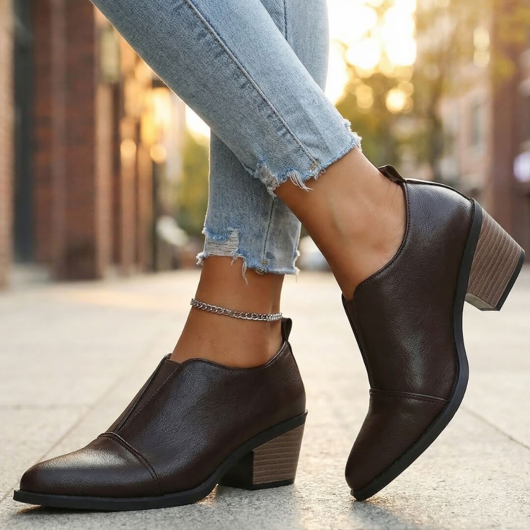 Monroe Leather Heels