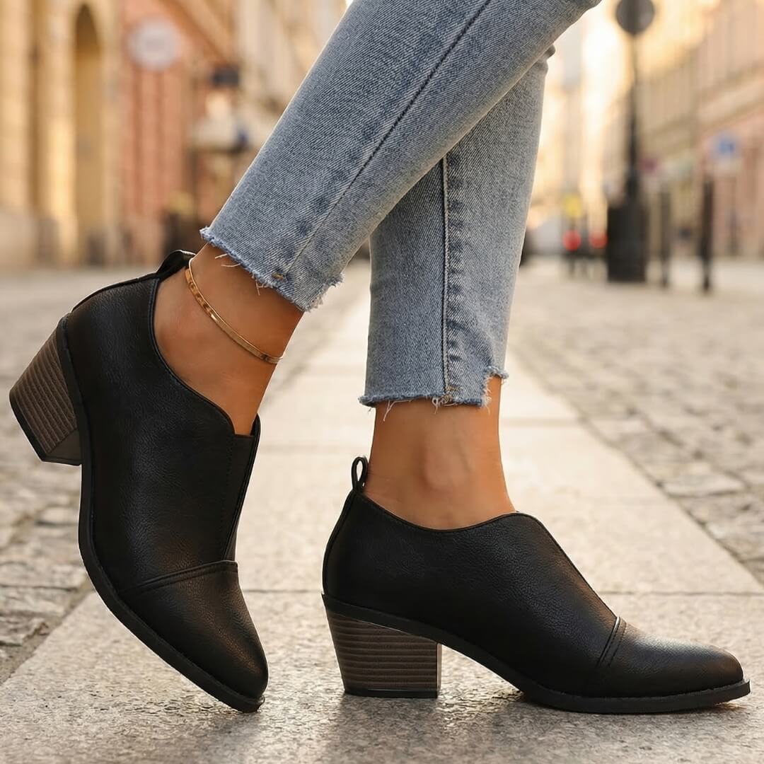 Monroe Leather Heels