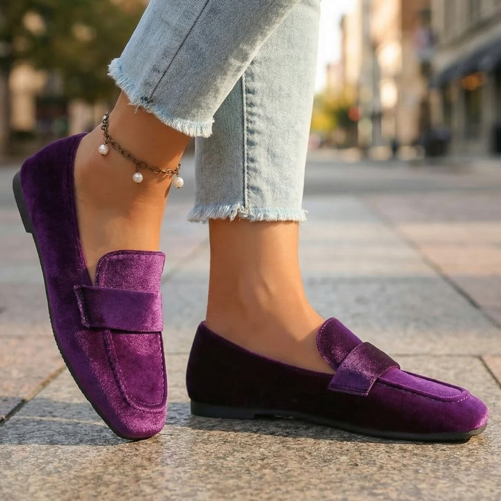 Serena Velvet Loafers