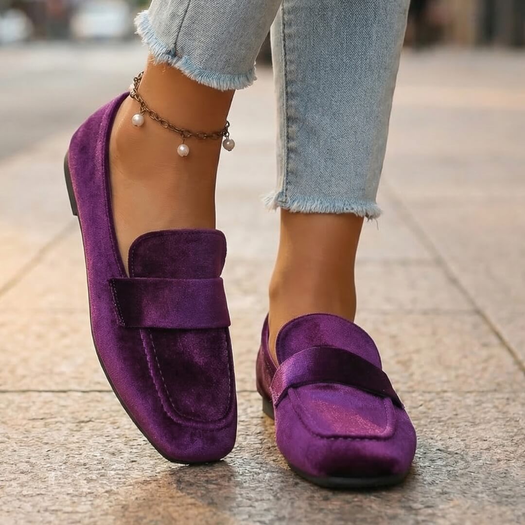 Serena Velvet Loafers