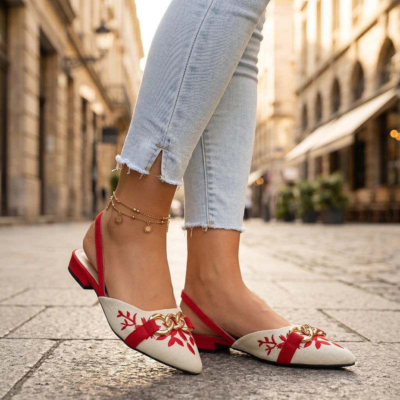 Cleo Embroidered Flats