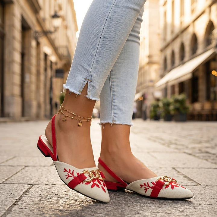 Cleo Embroidered Flats