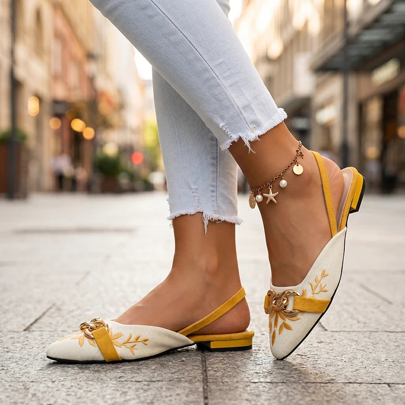 Cleo Embroidered Flats
