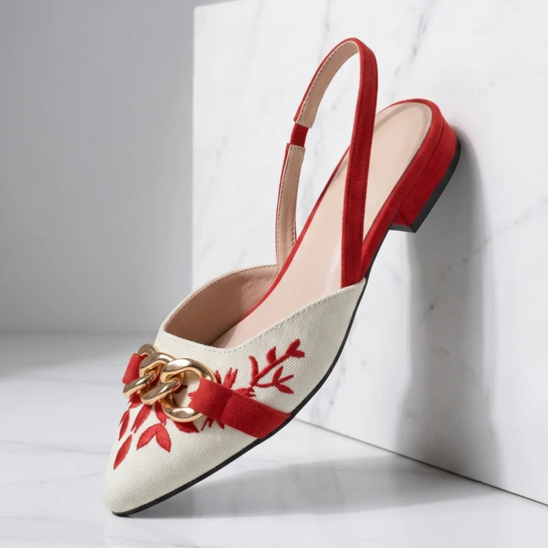 Cleo Embroidered Flats