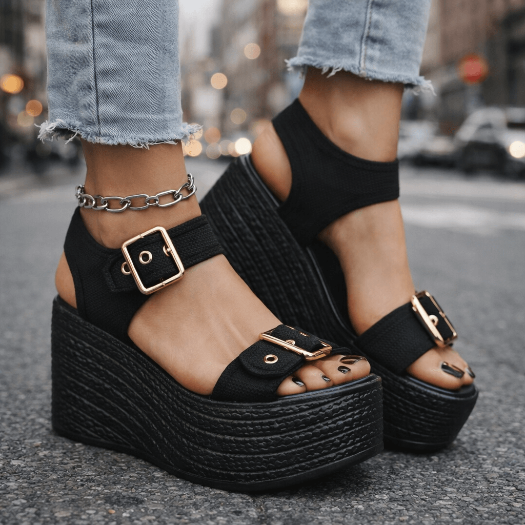 Naia Buckle Wedges