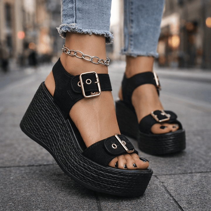 Naia Buckle Wedges