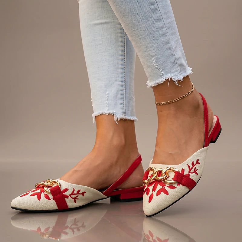 Cleo Embroidered Flats