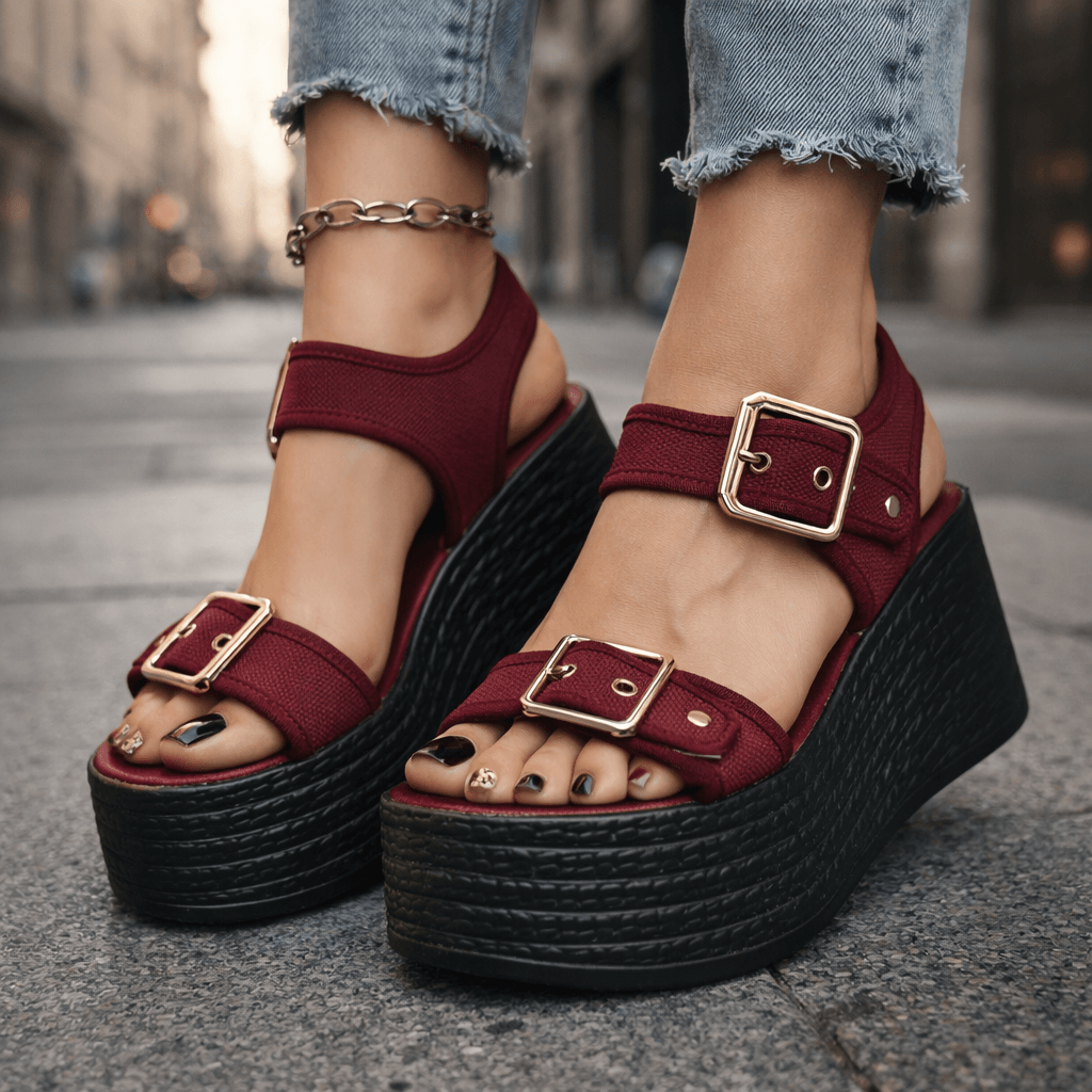 Naia Buckle Wedges