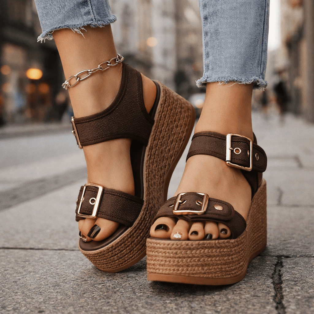 Naia Buckle Wedges