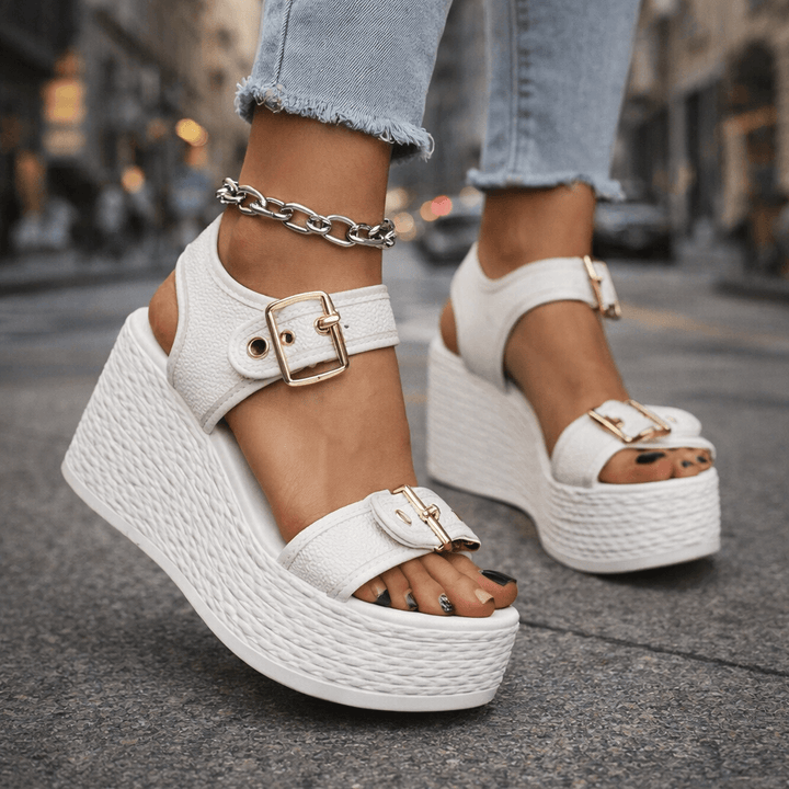 Naia Buckle Wedges