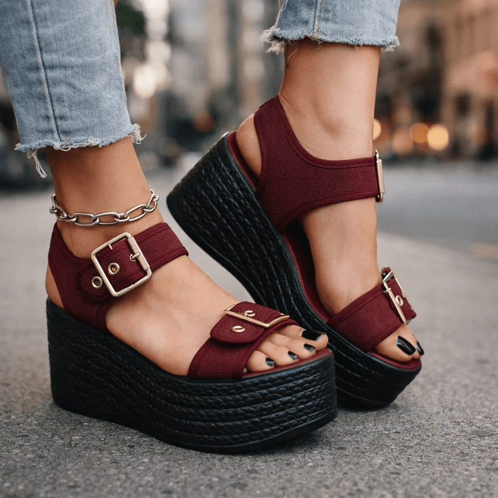 Naia Buckle Wedges