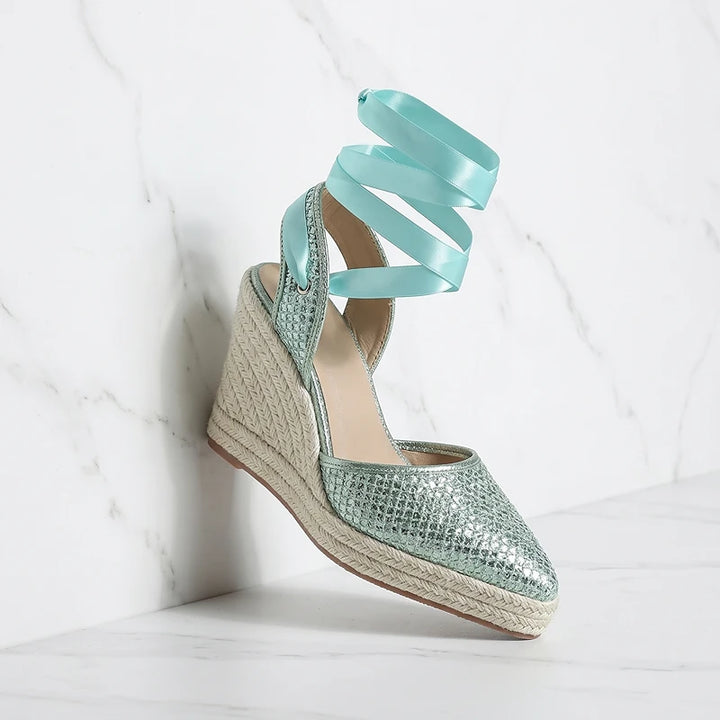 Amandine Lace-Up Wedges