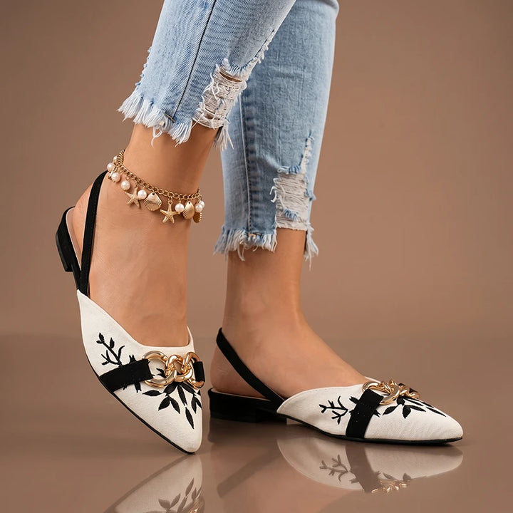 Cleo Embroidered Flats