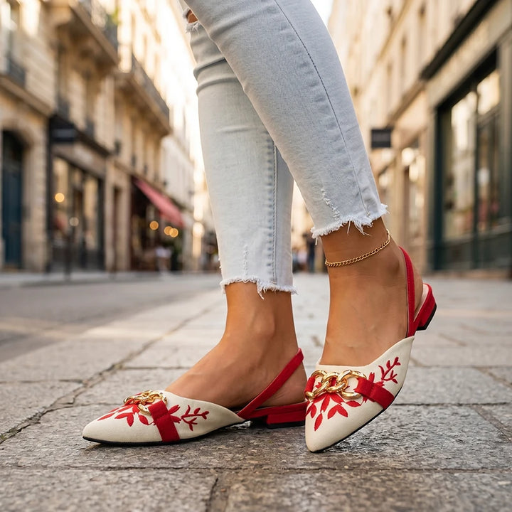 Cleo Embroidered Flats