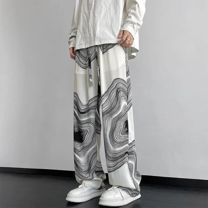 Graph Cotton Trousers