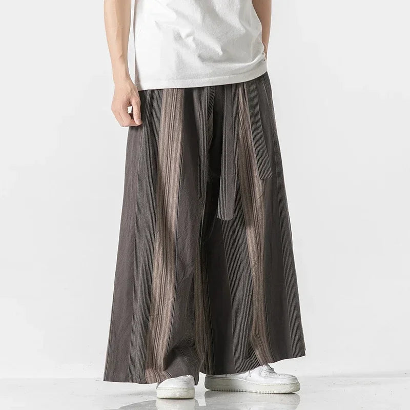 Ripple Cotton-Linen Pants