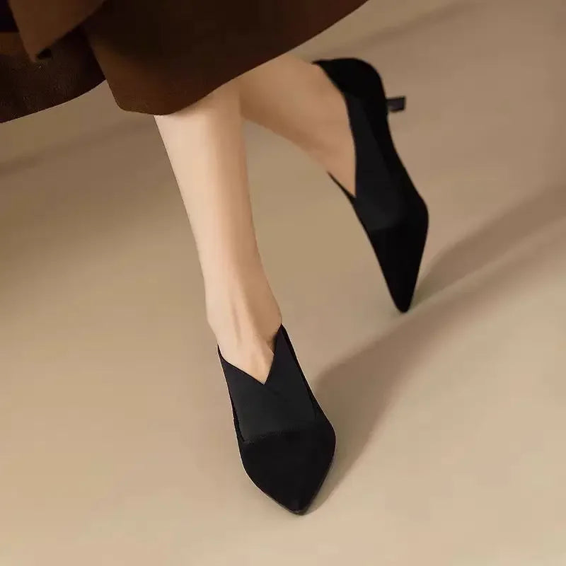 Elara Suede Heels