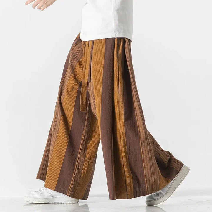Ripple Cotton-Linen Pants