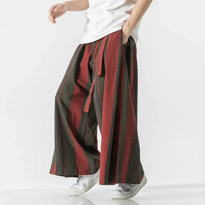 Ripple Cotton-Linen Pants
